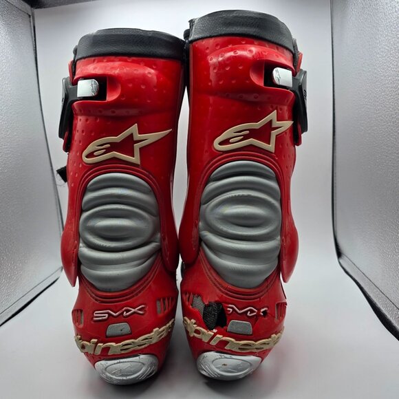 Alpinestars SMX Plus Mens Size 11.5 Red Black Motorcycle Boots Track Racing main image 12